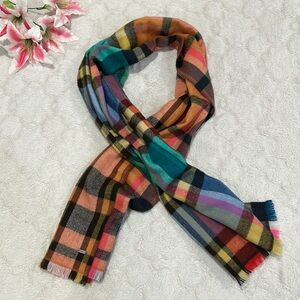 Pistil Multicolor Plaid Wool Blend Scarf